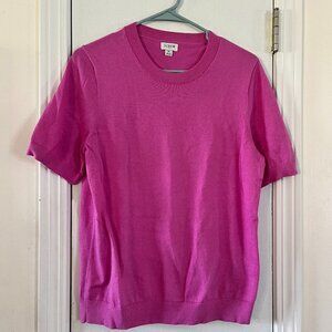 J Crew Pink Short Sleeve Sweater